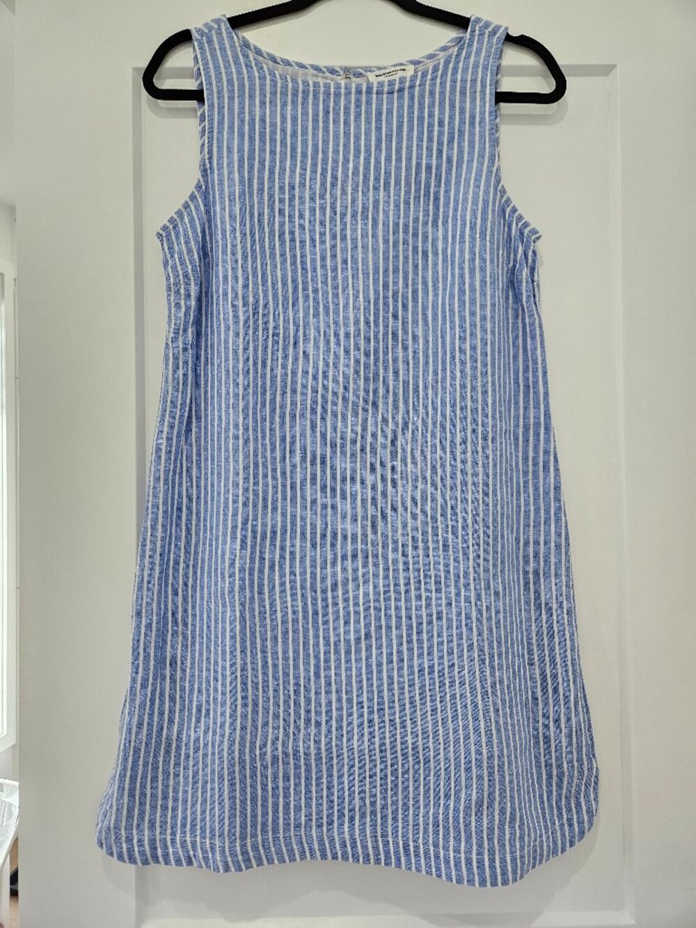 Blue white stripe summer dress